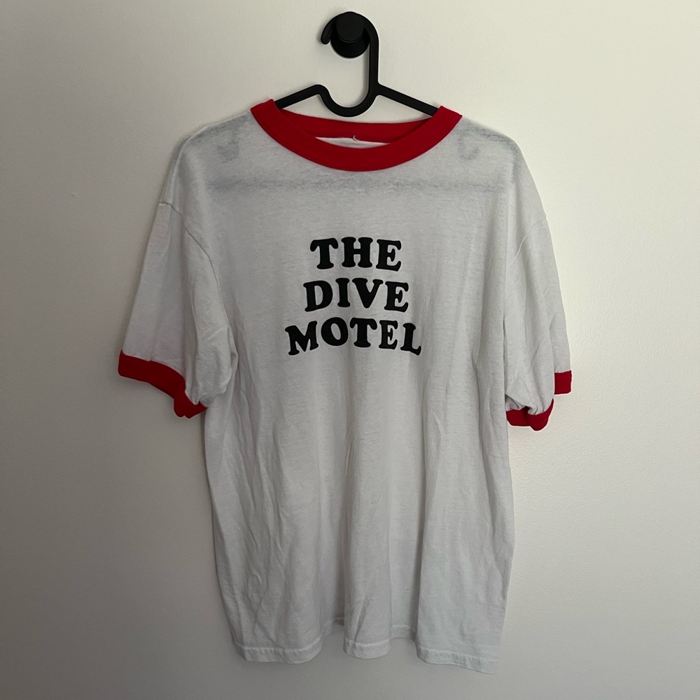 White and Red Ringer Men's Shirt